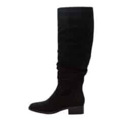 Duffy Tranto Uno lang støvle til dame i sort med lynlås og hæl på 3,5 cm