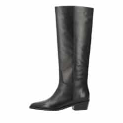 Phenumb Copenhagen Confidence lang damestøvle i sort læder med langt skaft og blokhæl på 4,5 cm.