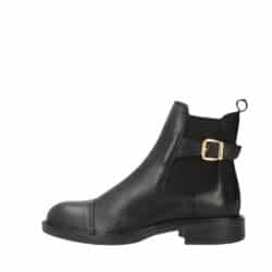 Shoedesign Copenhagen Beatrice støvle til dame i sort skind med lynlås og elastik samt lille hæl på 3 cm.