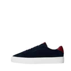 Tommy Hilfiger Premium Dress Cupsole sneakers til herre i mørkeblå ruskind med snørebånd og udtagelig indersål