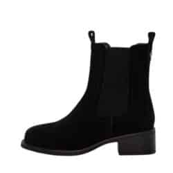 Duffy Marenve Cinque støvle til dame i sort med ruskindsoverdel samt blokhæl på 4,5 cm