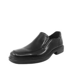 Ecco Helsinki 2 hyttesko til herre i sort læder med elastik og udtagelig Dual-Fit skindsål