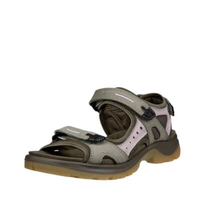 Ecco Offroad sandal til dame i grønt skind med velcro remme og Ecco Fluidform™