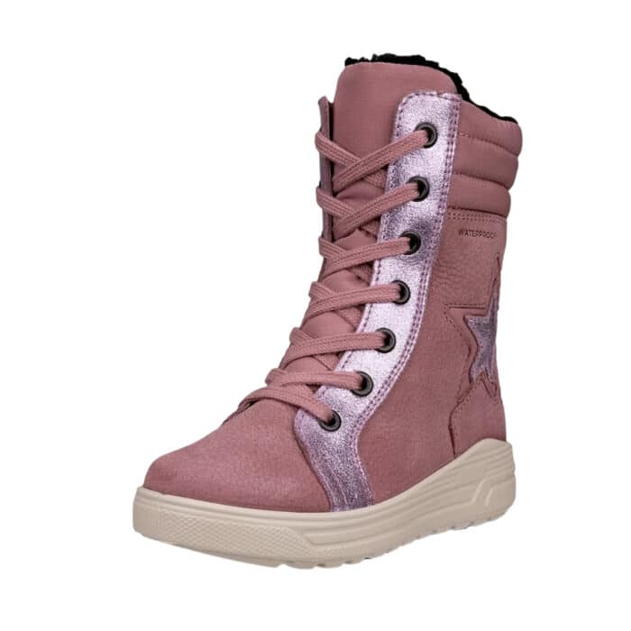 Ecco Urban Snowboarder støvle til børn i rosa med waterproof og varm foring samt udtagelig sål