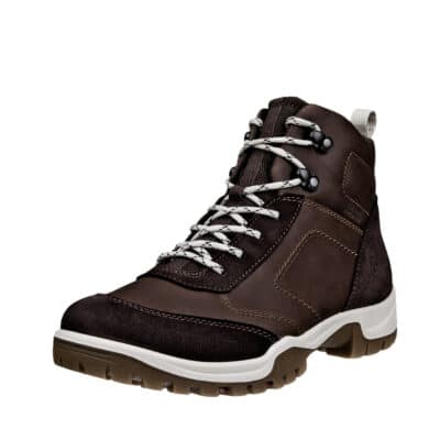Ecco Xpedition III W støvle til dame i mørkebrun læder med snørebånd og Ecco's Waterproof membran for vandtæthed samt en udtagelig sål