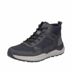 Rieker støvle til herre i sort med Rieker-Tex og udtagelig sål samt varm foring og ekstra bredde (H)