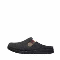 Rohde Easys N°65 hjemmesko til herre i grå i filt materiale med udtagelig sål og uden hælkappe