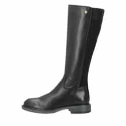 Shoedesign Copenhagen Vancouver lang støvle til dame i sort skind med lynlås og lille hæl