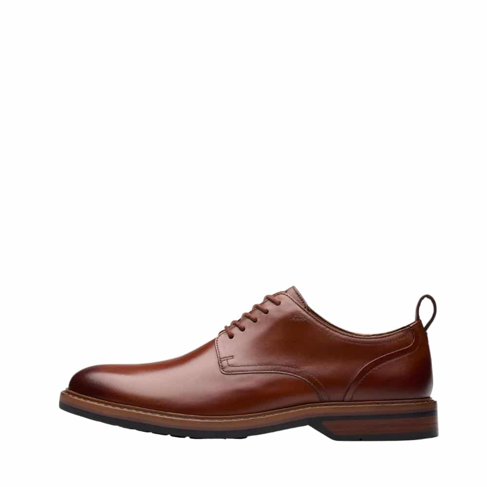 Clarks Aldwin Lace sko til herre i brunt læder med snørebånd og blød skindsål