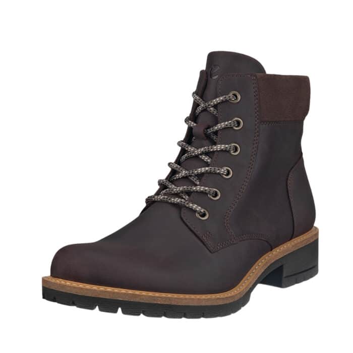 Ecco Elaina støvle til dame i brun nubucklæder med udtagelig sål