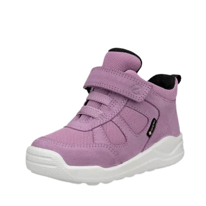 Ecco Urban Mini støvle til børn i rosa med velcrolukning og udtagelig sål samt Gore-Tex