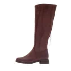 Gabor lang støvle til dame i brunt skind med funktionel lynlås og let foring samt udtagelig sål