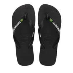 Havaianas Brazil Logo klipklapper til dame i sort med brasilianske detaljer og tå-rem samtidig med at de er vandtætte!