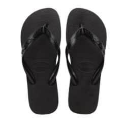 Havaianas Top klipklapper til dame i sort med tå-rem og blød gummisål, samtidig med at de er vandtætte!