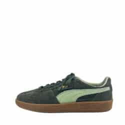 Puma Palermo sneakers til herre i olivengrønt ruskind med lysegrønne Puma detaljer og snørebånd samt udtagelig Ortholite sål