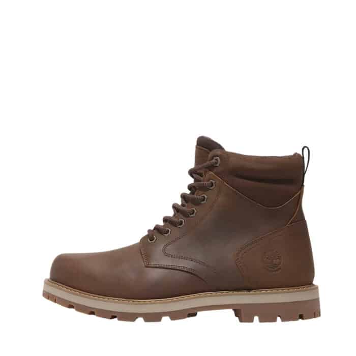 Timberland Britton Road støvle til herre i mørkebrun, lavet af vandtæt Timberland® læder med udtagelig sål
