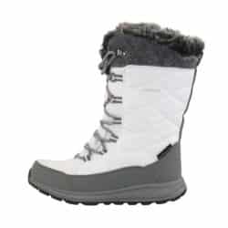 Network støvle til dame i hvid med waterproof teknologi og varm foring samt snørebånd og lynlås