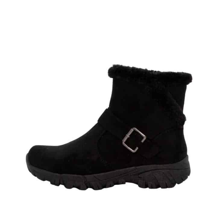 Duffy Ferla Cinque vinterstøvle til dame i sort med spændedetalje og lynlås samt varm foring