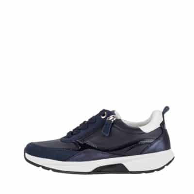 Gabor Rollingsoft sneakers til dame i mørkeblå med skinddetaljer og funktionel lynlås samt udtagelig indersål