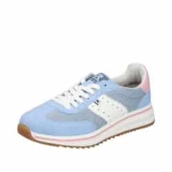 Rieker sneakers til dame i blå med udtagelig sål og ekstra bredde H samt snørebånd