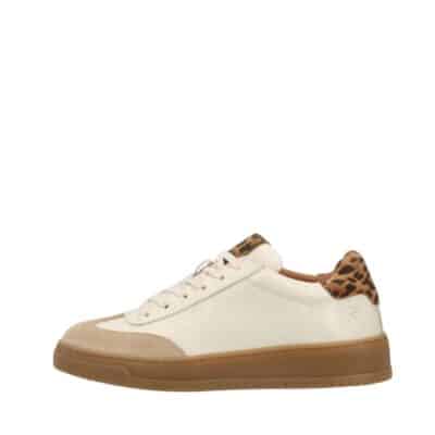 Shoedesign Copenhagen Prime Beat LS sneakers til dame i råhvid glatskind med ruskindsdetaljer og gummisål på 4 cm.