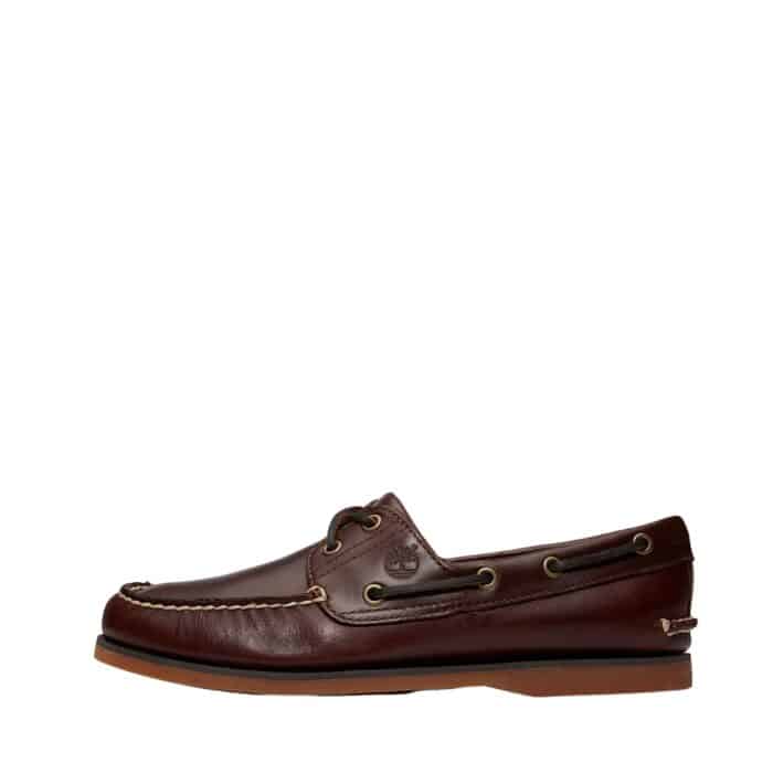 Timberland Classic sejlersko til herre i brun med 100% læderoverdel samt gummisål og lædersnøre