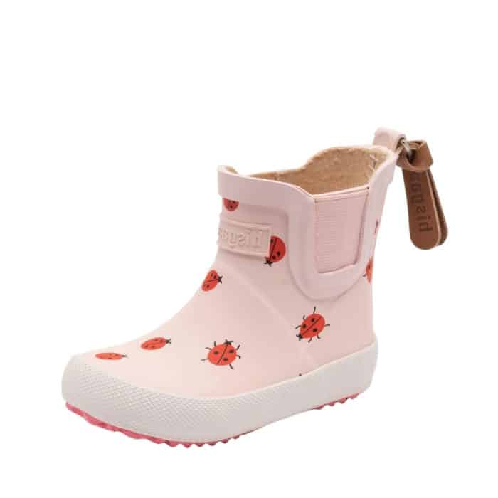 Bisgaard Cute Lady Bug gummistøvle til børn i lyserød med gummisål samt 100% vandtæt