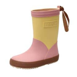 Bisgaard Fashion II Banana gummistøvle til børn i lyserød og gul med udtagelig sål og 100% vandtæt