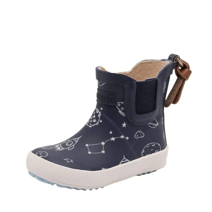 Bisgaard To The Moon gummistøvle til børn i mørkeblå med gummisål og 100% vandtæt