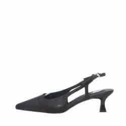 Duffy Lavello Uno pumps til dame i sort med en hæl på 5,5 cm samt en slingback hælræm