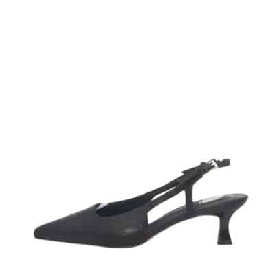 Duffy Lavello Uno pumps til dame i sort med en hæl på 5,5 cm samt en slingback hælræm