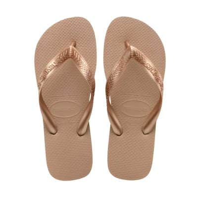 Havaianas Top klipklapper til dame i rose gold med gummisål og tå-rem