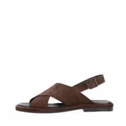 Phenumb Copenhagen Onry Strap sandal til dame i mørkebrun med ruskindsoverdel samt justerbar spænde og skindsål