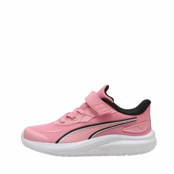 Puma Skyrocket 2 AC sneakers til børn i lyserød med velcrorem og elastik samt udtagelig SoftFoam+ indersål