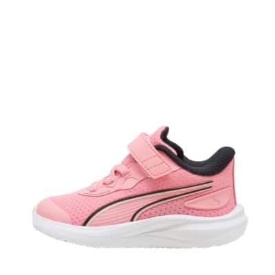 Puma Skyrocket 2 AC sneakers til små børn i lyserød med velcrorem og elastik samt udtagelig SoftFoam+ indersål