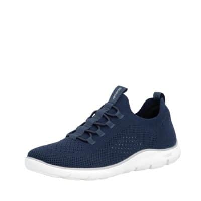 Remonte sneakers til dame i blå med en udtagelig sål og elastik foran