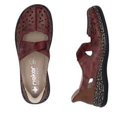 rieker-ready-2-go-sko-dame-rød-46352-33-3
