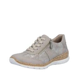 Rieker sneakers til dame i beige med MemoSoft og stødabsorbering