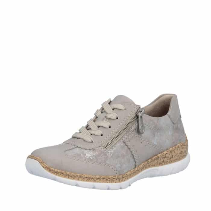 Rieker sneakers til dame i beige med MemoSoft og stødabsorbering