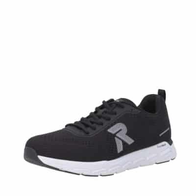 Rieker sneakers til herre i sort med udtagelig sål og Rieker- Antistress samt snørebånd