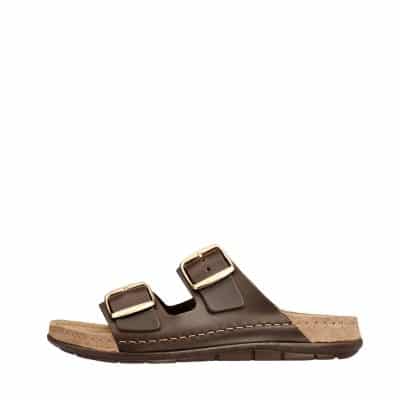 Rohde Rodigo sandal til dame i brunt skind med Memofoam fodseng samt 2 justerbare spænder