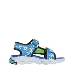 skechers-mega-splash-sandal-boern-blå-kombi-402161l-1