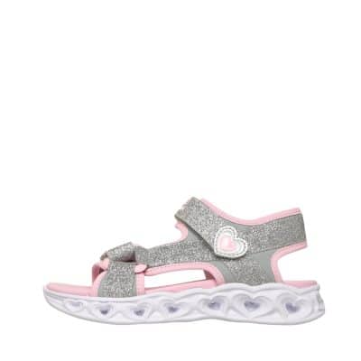 Skechers S Lights Heart sandal til børn med lys og 2 velcroremme samt stødabsorberende ydersål
