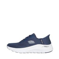 Skechers Slip-in Arch Fit 2.0 Easy Chic sneakers til dame i blå med fast hælkappe og polstret hælpude samt Arch-fit svang støtte og udtagelig sål
