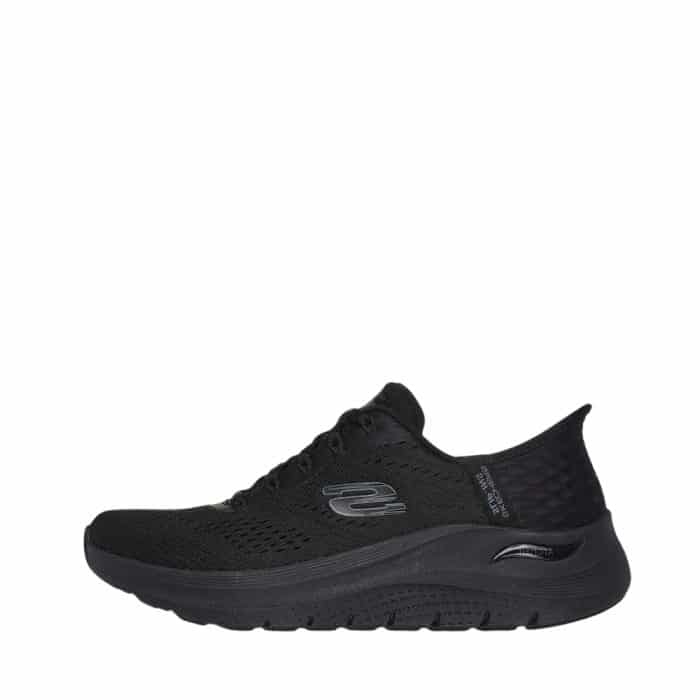Skechers Slip-in Arch Fit 2.0 Easy Chic sneakers til dame i sort med en mesh overdel og fast hælkappe samt Arch-fit svangstøtte og udtagelig sål
