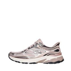 Skechers Slip-in Stamina Sport sneakers til dame i rosa med fast hælkappe og snørebånd