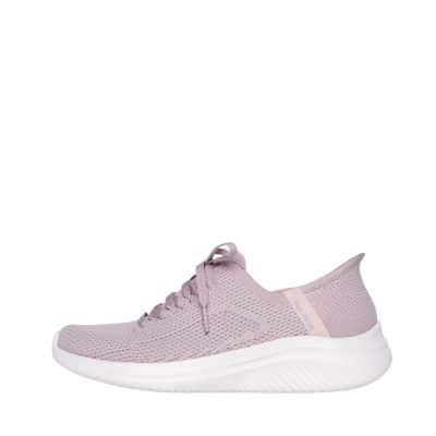 Skechers Slip-in Ultra Flex 3.0 Elevated Motion sneakers til dame i rosa med memory foam og fast hælkappe samt snørebånd