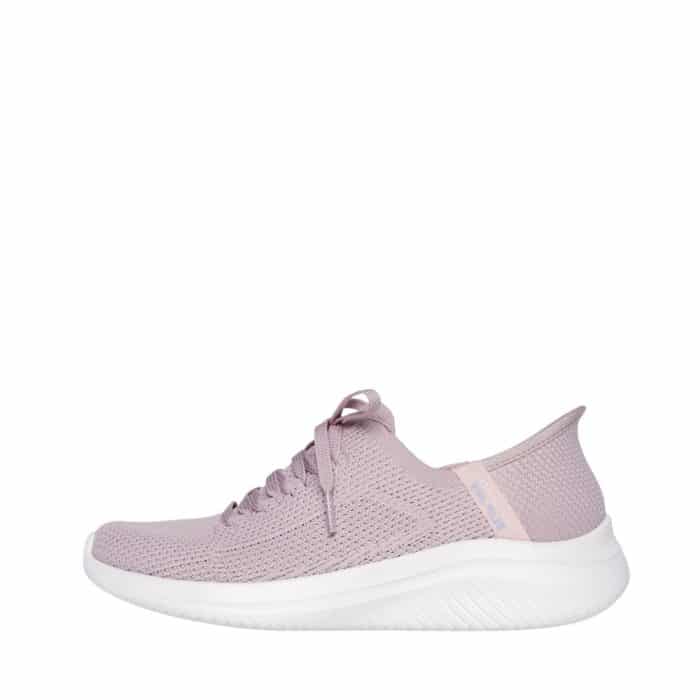 Skechers Slip-in Ultra Flex 3.0 Elevated Motion sneakers til dame i rosa med memory foam og fast hælkappe samt snørebånd