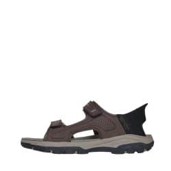 Skechers Tresmen Reece Slip-In sandal til herre i brun med fast hælkappe