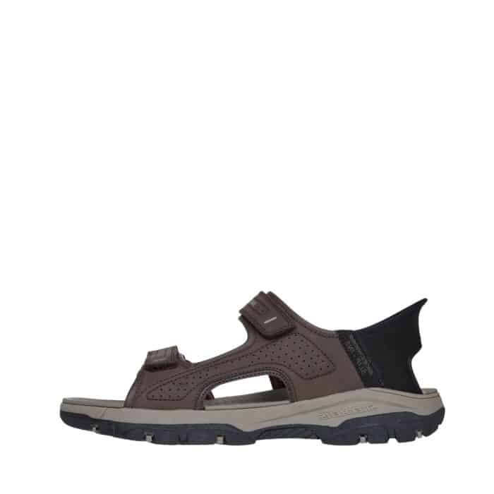 Skechers Tresmen Reece Slip-In sandal til herre i brun med fast hælkappe